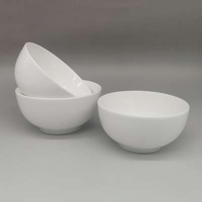 High Quality 4.5inch 5inch 6inch Cheap White Color Ceramic Bowl Salad Bowl Soup Bowls For Restaurant Hotel