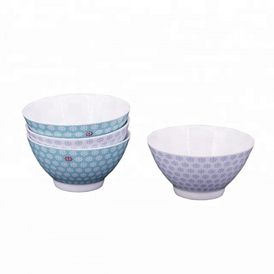 Wholesale 5inch V Shape Korean Style Custom Made Printed Ceramic Bowl